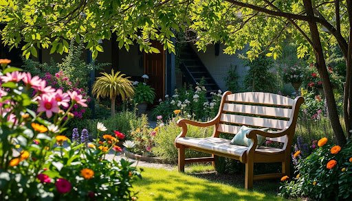 wooden bench